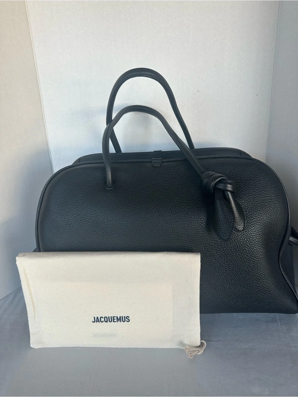 100% AUTHENTIC Jacquemus Black Leather large Turismo BRAND NEW UNUSED!